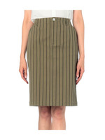 [T]ストライプタイトスカート/カーキ系(328)