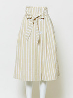 【BONICA　dot　GARDEN】リネンラップスカート/ベージュ