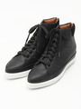 【CASSELINI】ポインテッドハイカットスニーカー/BLACK