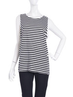 【CASUAL】リヨセルsimpleボーダータンク/ブラウン