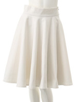 【CEDNIE】ボリュームフレアミディスカート/ホワイト