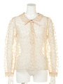 【F&A】フラワーオパール長袖ブラウス/IVORY