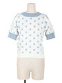 【Fi.n.t】ヨットジャガードアクリルコットン半袖ニットプルオーバー/OFFWHITE