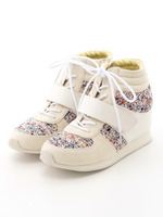 【Flapper】【インヒール】ハイカットスニーカー/グレーコンビ