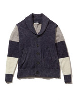 【GELATO PIQUE HOMME】moco moco'スムーズィー'ボーダーカーディガン/WHT