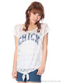 【LIZ LISA】総レースTシャツ/ブルー