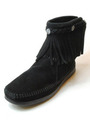 【MINNETONKA】ハイトップバックジップブーツ /ブラックスウェード