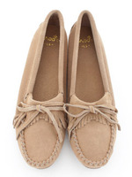 【MooiFEMININ】SUEDEMOCASSINSHOES/MILKTEA