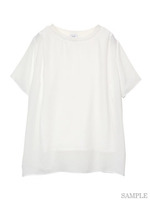 【NINE】重ね着TOPS/BK