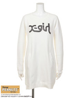 【X-girl × SNOOPY】SNOOPY SWEAT DRESS/BLACK