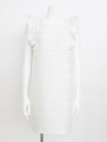 【宮田聡子さんカタログ着用】フリルコクーンワンピース/オフ