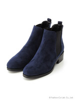 【残りわずか！！】【abcdevol】サイドゴアブーツ/ネイビースエード