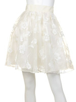 【美人百花4月号掲載】オーガンジーグリッターローズスカート/ブルー