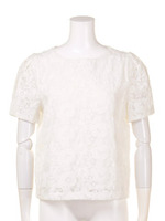 オーガンジーレースプルオーバー/ブラック