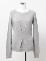 カシミヤ混タッキングプルオーバー/ネイビー