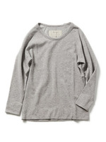 カシミヤ混裏毛プルオーバー/ネイビー