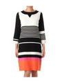 カラーラインボーダーワンピース/オレンジ系(564)