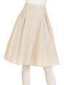 ギンガムスカート/ベージュ