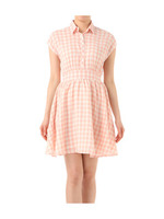 ギンガムチェックワンピース/オレンジ系(266)