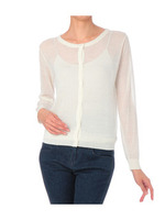 クロップドニットカーディガン/レッド系(064)