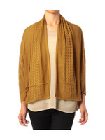 ケーブルニットショールカーディガン/ベージュ系(052)