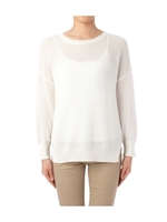 コットン混プレーンニット/ネイビー系(094)