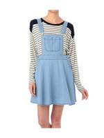 サロペットワンピース/ブルー系(092)