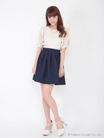 シアースリーブブラウス/オフホワイト