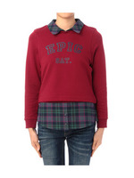 シャツドッキング裏毛プルオーバファブリック/ワインレッド(063)