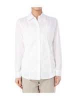 シャドーストライプ切り替えブラウス/パープル系(380)