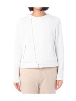 ジップアップノーカラージャケット/ネイビー(093)