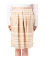 ジャカードレースボーダースカート/ライトベージュ(451)