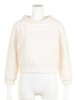 スクエアジャガードTOPS/ライトブルー