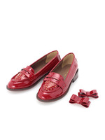 スタッズエナメルローファー/ブラック(019)