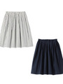 ストライプリバーシブルスカート/ネイビー(393)