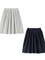 ストライプリバーシブルスカート/ネイビー(393)