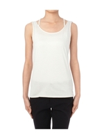 ストラップつきラメ使いタンクトップ/ライトブルー(091)