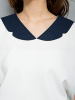 セーラーカラーブラウス/オフホワイト