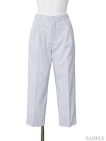 タックテーパードパンツ/オフ(レース)