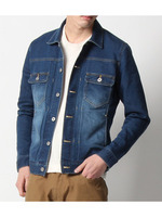 ダブルポケットデニムジャケット/ネイビー(093)
