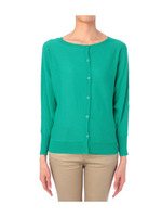 ドルマンスリーブニットカーディガン/グリーン系(022)