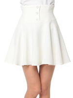 ハイウエストフレアスカート/ホワイト