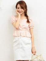 ハイウエストペンシルスカート/ホワイト