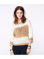 バイカラーボリュームニット/グレー系(113)