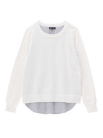 バックシャン切り替えニット/ネイビー(093)