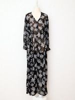 パームツリーロングガウン/BLACK