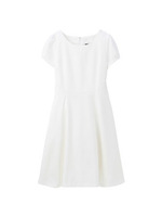 パフスリーブフレアワンピース/ベージュ系(651)