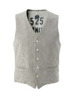 ヒッコリーストレッチ ベスト/ブルー系(394)