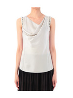 ビジューショルダーブラウス/グレー系(011)