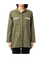 ビジューミリタリーシャツ/ベージュ系(051)